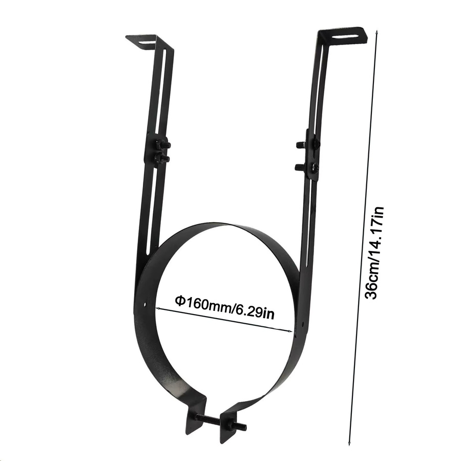 VIBRATITE Verstellbarer Schornsteinrohrhalter aus Edelstahl mit 150 mm Durchmesser als Wandhalterung für Herd und Rauchabzug - Bild 3