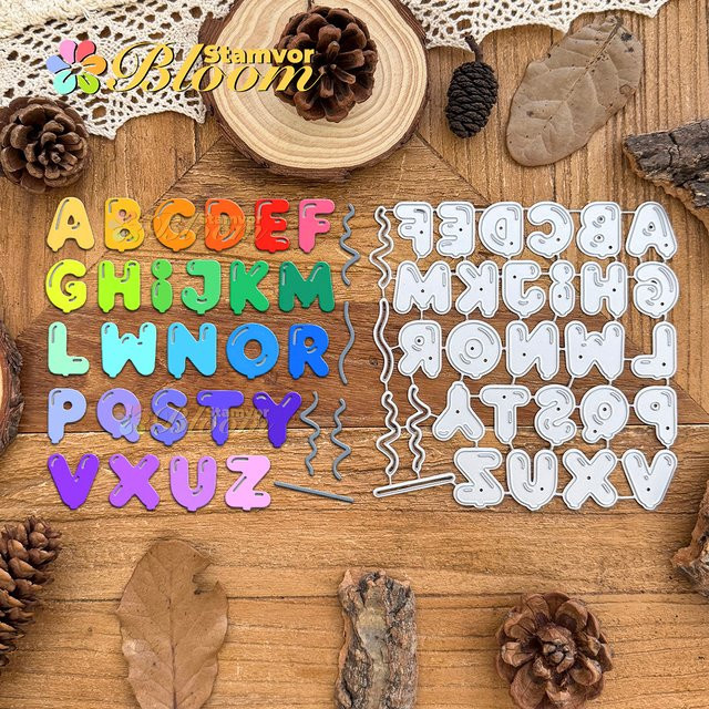 Metall Stanzformen Alphabete Luftballons für Scrapbooking und dekorative Prägung - Bild 1