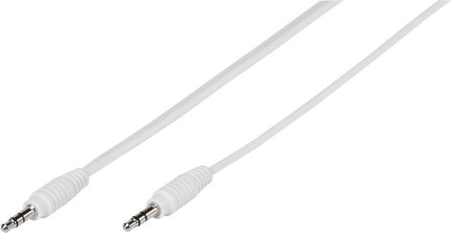 Vivanco Audio-Kabel mit 3,5 mm Klinkenanschluss in Weiß, Länge: 1 m - Bild 1