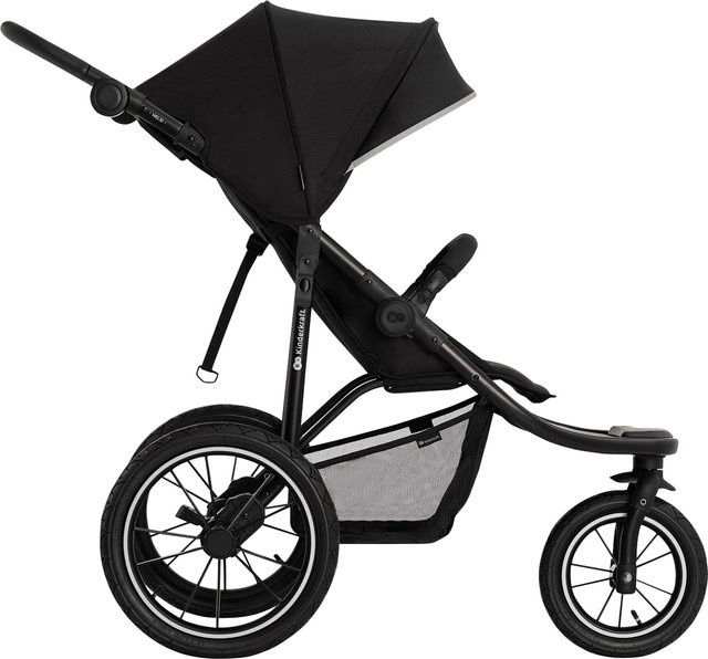 Kinderkraft Kinderwagen HELSI 2 Sportwagen für Offroad-Einsätze in Schwarz mit Federung und Schwenkrädern - Bild 1