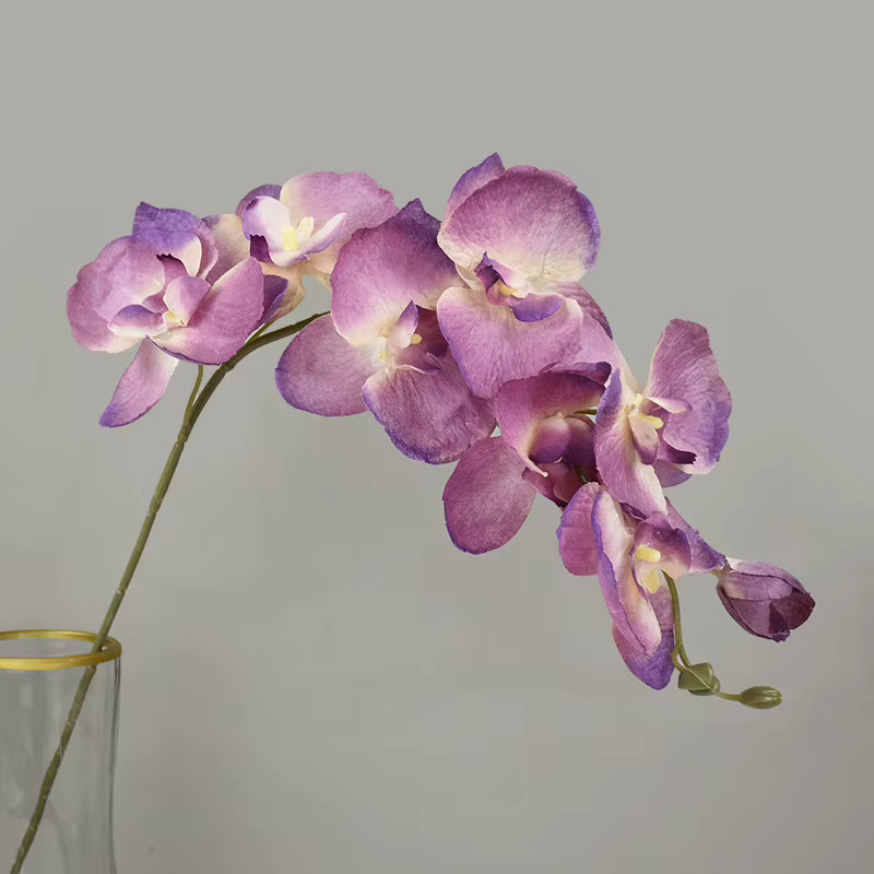 ZQNYCY Künstliche Schmetterlings-Orchideenblumen aus Seide in Blau und Lila für deine Dekoration und Hochzeiten - Bild 2