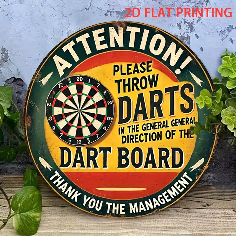 Potdemiel Vintage Dartscheiben Wanddeko aus Eisen und Metall in Multicolor - Bild 6