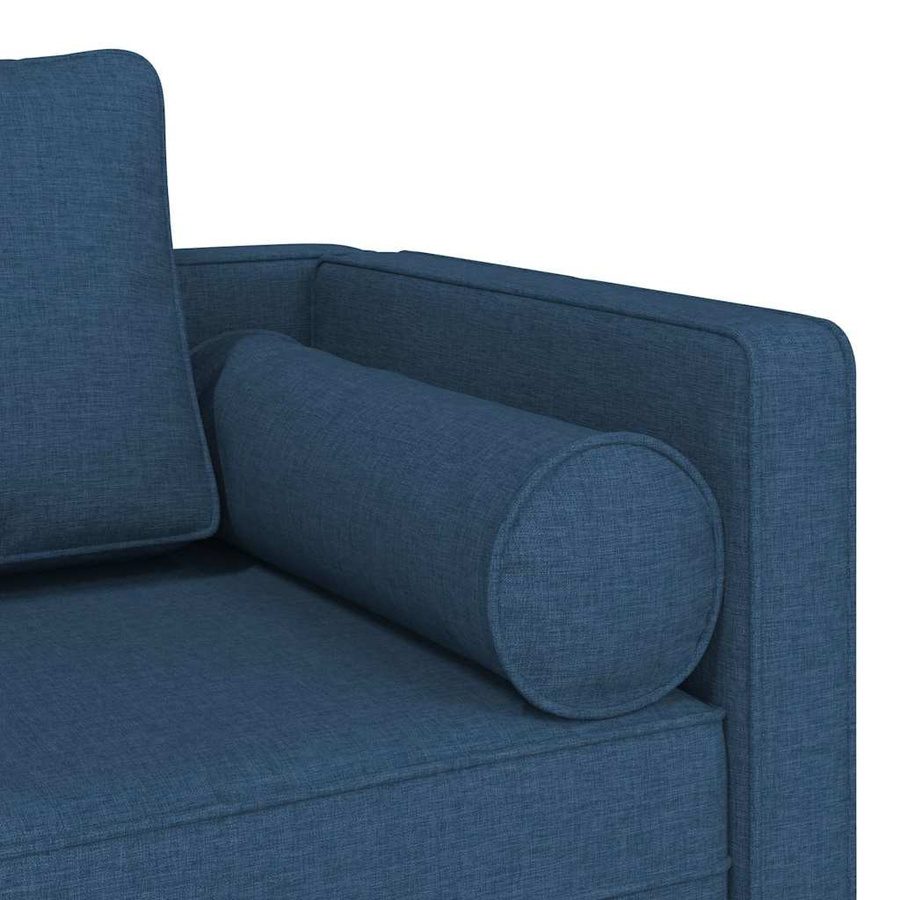 vidaXL Chaiselongue mit Kissen in Blau aus Stoff, modern mit Schaumstofffüllung, B/T/H: 116,5 x 62,0 x 57,5 cm - Bild 3