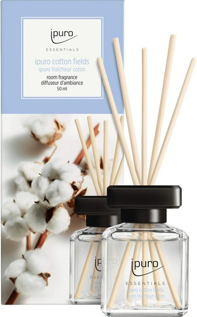 ipuro Raumduft Essentials Cotton Fields Reed Diffuser 50 ml Blau Weiß - Bild 1
