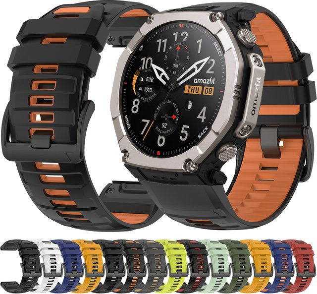 Uhrenarmband Silikon, 26 mm, für Amazfit T-Rex Ultra 2 51 mm, Unisex - Bild 1