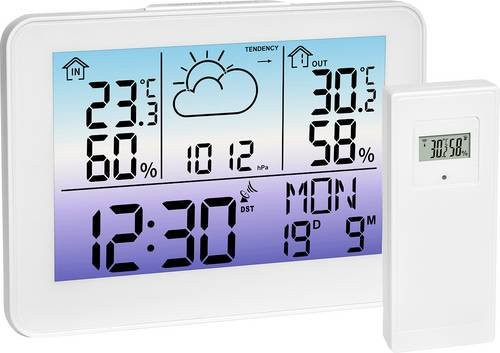 TFA Dostmann METEO SKY 35.1175.02 Funk-Wetterstation mit 12-Stunden-Vorhersage und Unterstützung für bis zu 3 Sensoren