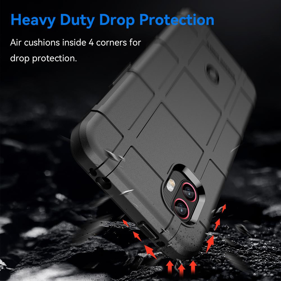 Robuste Stoßfeste Schutzhülle aus Silikon und TPU für Samsung Galaxy Xcover 6 Pro in Schwarz oder Grün - Bild 2