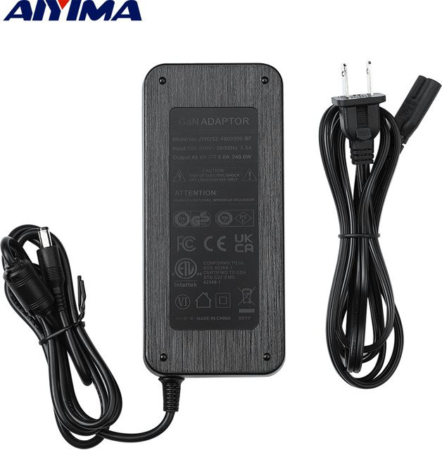 AIYIMA GaN Netzteil 48V 5A Schalter Netzteil in Schwarz für TPA3255 TAS5630 Sound Verstärker - Bild 1