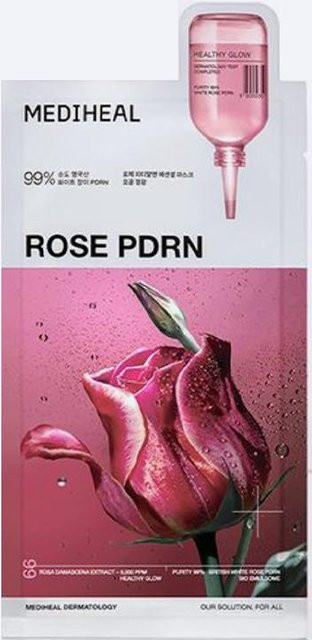 MEDIHEAL Essential Mask Rose PDRN Pore Glow, 10 Stück, Unisex - Bild 1