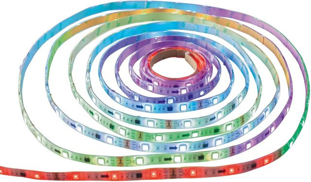 Globo LED-Strip RGBIC Digital Flexband mit Fernbedienung, Multicolor, IP44, Länge: 500 cm - Bild 1