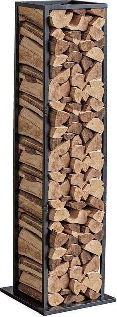 Kaminholzregal aus pulverbeschichtetem Stahl in Schwarz von Buying Solutions, MB, B/T/H: 33 x 32 x 112 cm - Bild 1