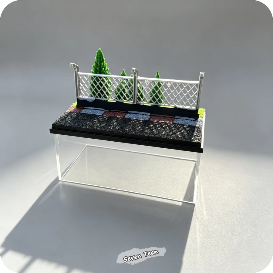 Acryl-Vitrine Rennstrecken-Szene für 1:64 Miniatur-Automodelle als Desktop-Ausstellungsbox für Sammler - Bild 3