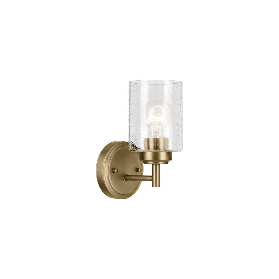 Kichler Winslow Wandleuchte Messing mit transparentem Glas - Bild 1