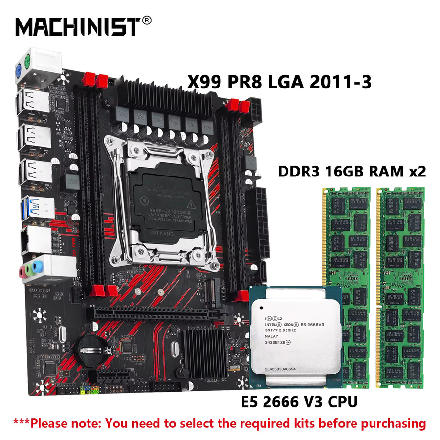 MACHINIST X99 PR8 Motherboard mit DDR3 RAM-Speicher und NVMe M.2 SSD Unterstützung in Schwarz - Bild 4
