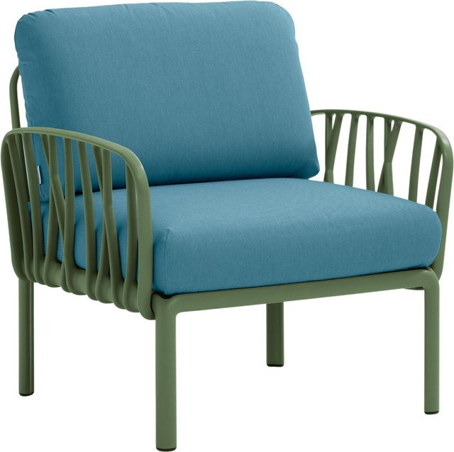 Nardi Komodo Sessel aus Kunststoff für den Garten in Matt Green oder Blue - Bild 1