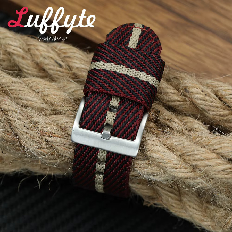 luffyte Uhrenarmband Nylon, Edelstahl Schnalle, Unisex - Bild 2