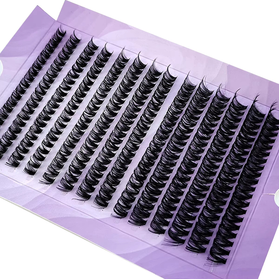 HBZGTLAD Wimpernverlängerung Nerz Wimpern Cluster, schwarz, Unisex - Bild 3
