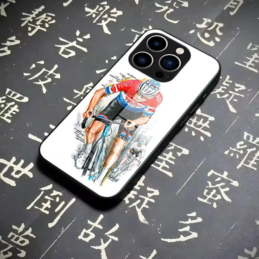 Mathieu Van Der Poel Gehärtete Handyhülle aus Glas für iPhone und Samsung in Schwarz - Bild 2