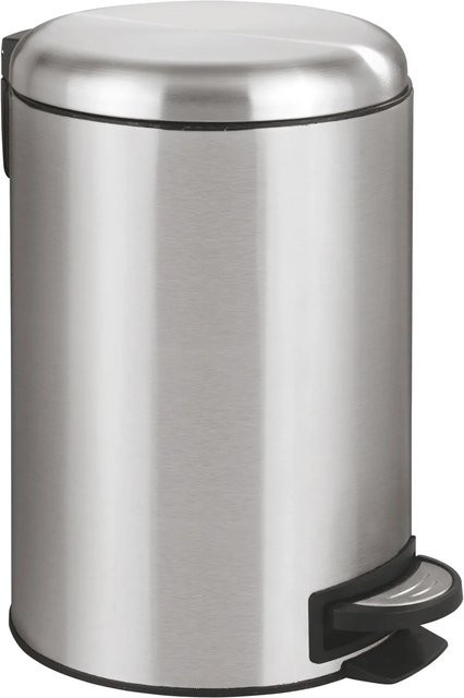 Wenko Tretmülleimer Leman Easy Close in Edelstahl Silber, Höhe: 38 cm, Volumen: 12 l - Bild 1