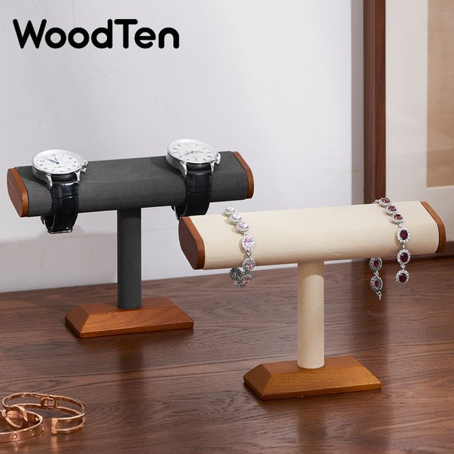 WoodTen Uhren-Aufbewahrungsregal T-Bar, beige, Unisex - Bild 1