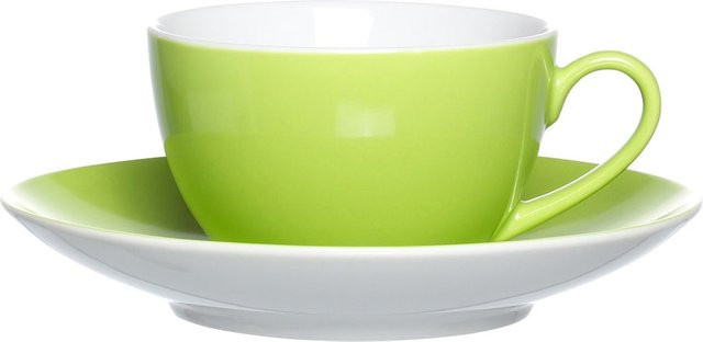 Ritzenhoff Kaffeetasse mit Untertasse Doppio Grün 200 ml - Bild 1