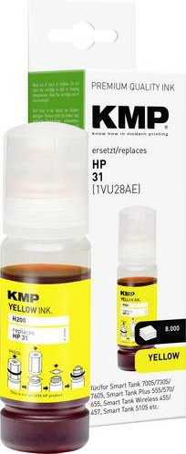 KMP Nachfülltinte Gelb kompatibel mit HP 31, 70ml - Bild 1