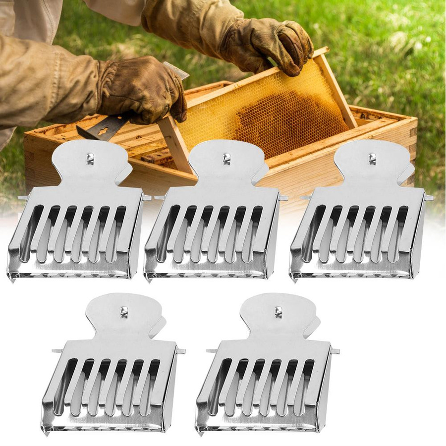 5 Stück Bienenkönigin-Käfig aus Edelstahl als Ausbruchschutz und Anti-Auslaufvorrichtung - Bild 2