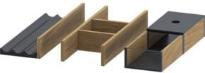 Duravit Einrichtungssystem Universal Set in Natur Oak Solid, Farbe Beige/Braun, B/T/H: 32,5 x 37,1 x 5,5 cm - Bild 1