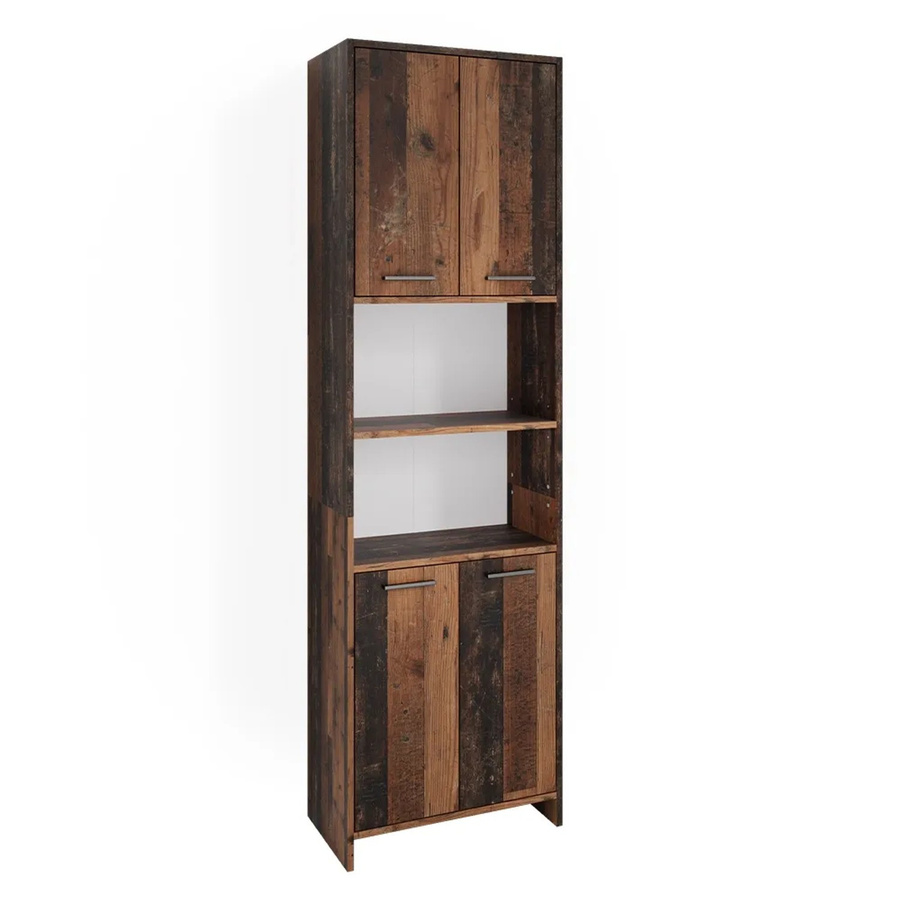 Vicco Badschrank Maris Old Style in Eiche Rustikal, Hochschrank für das Badezimmer, B/T/H: 56 x 30 x 190 cm - Bild 3