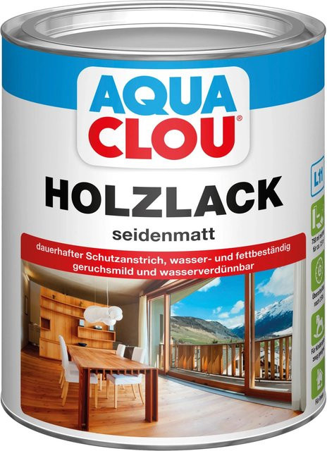 Clou Aqua Clou Holzlack Transparent seidenmatt 750 ml - Bild 1