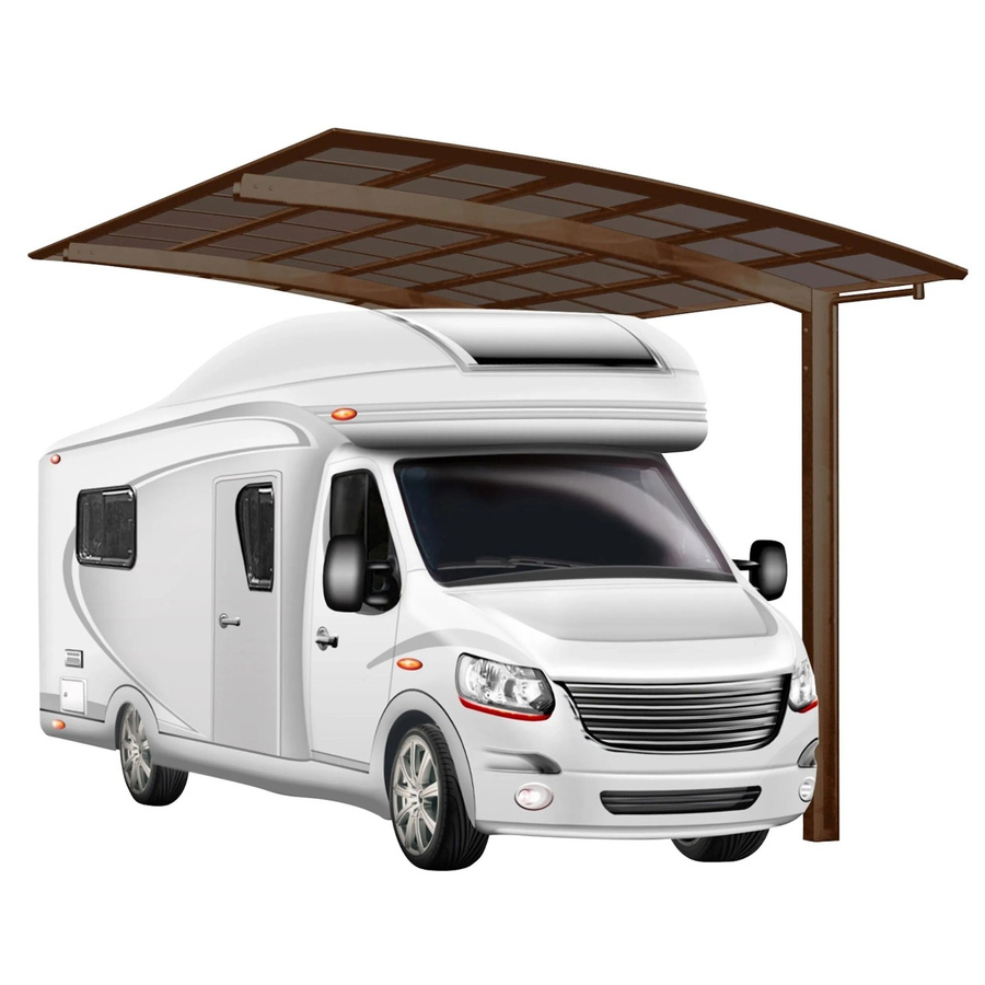 Ximax Einzelcarport Portoforte Caravan Typ 60 mit Runddach in Mattbraun - Bild 2