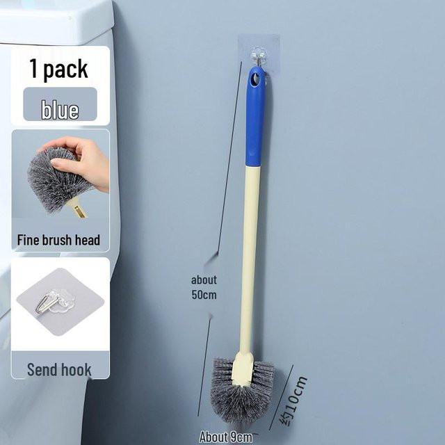Wandmontierte Toilettenbürste von the BAY in Grau mit langem Griff und Totwinkel-freiem Design für eine einfache Badezimmerreinigung - Bild 1