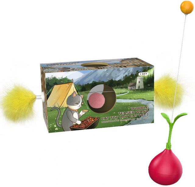 Var Vogue Katzenspielzeugbox, Futterbecher, Federstäbe, rot - Bild 1