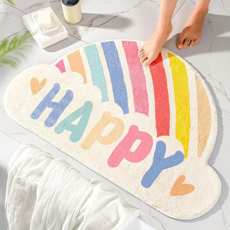 Saugfähige Badezimmer-Einstiegsmatte von Yiran Furniture in Multicolour, rutschfest und waschbar, B/T: 60 x 40 cm - Bild 1
