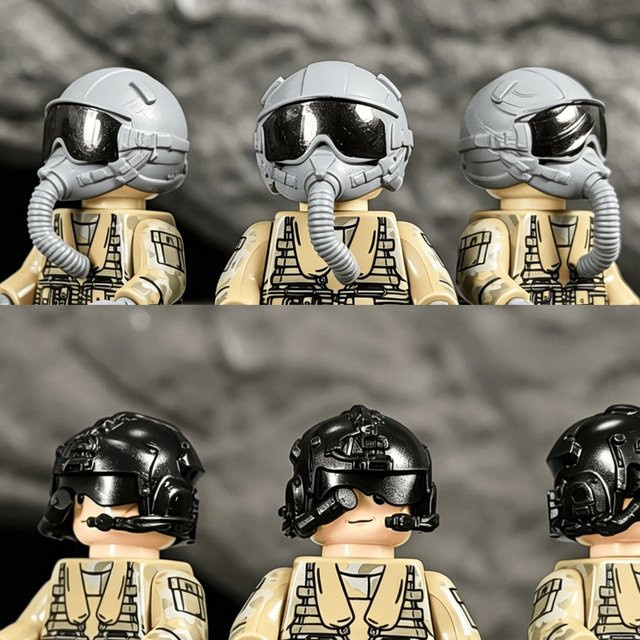 Keeppley Helikopter F22 Raptor Pilot, Bausteine Mini-Actionfiguren - Bild 1