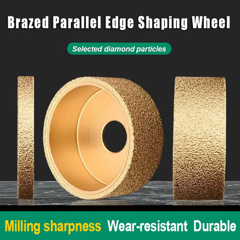 Parallelprofil-Formrad mit 20 mm Dorn und vakuumgelöteten Diamantkanten für Fliesen, Quarzstein, Marmor, Granit und Stein in Gold - Bild 2