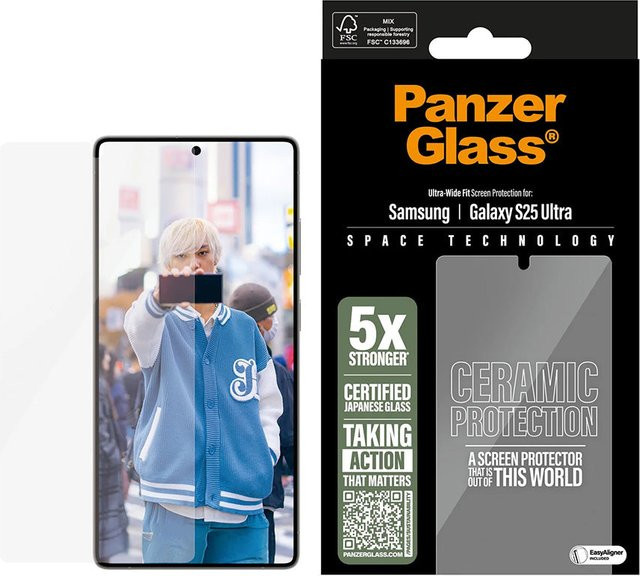 PanzerGlass Ceramic Displayschutz Ultra-Wide Fit für Samsung Galaxy S25 Ultra S938, transparent - Bild 3