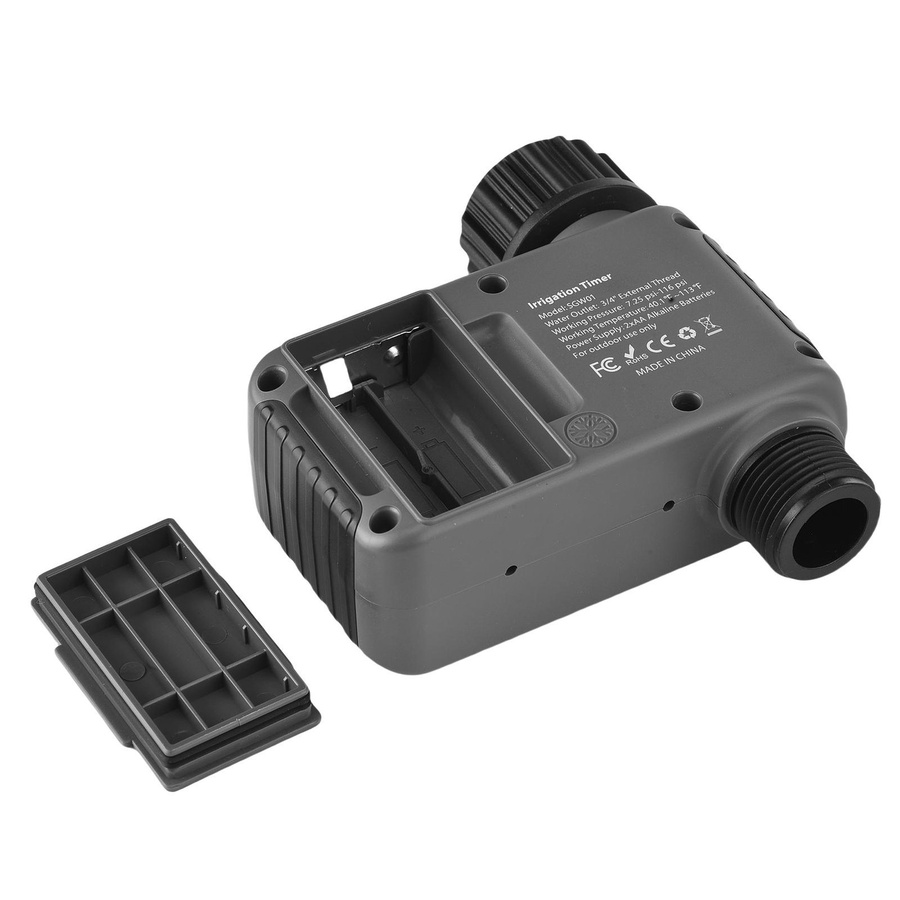 Painter Wasserzeitschaltuhr für das Bewässerungssystem mit integriertem Filter und Kindersicherung, programmierbarer Gartenbewässerungssprinkler mit 1 Ausgang, intelligente Zeitsteuerungsventile in Schwarz und Grau - Bild 2