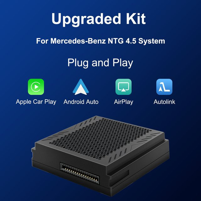 ANYFAR Drahtlose CarPlay und Android Auto Decoder Box für Mercedes Benz NTG4.5 Systeme, Schwarz - Bild 1