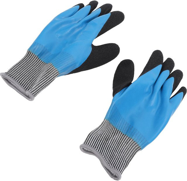 Professionelle Elektriker Isolierhandschuhe aus Gummi für 380V bis 1000V Hochspannung, schwer entflammbar und dünn, Farbe: Schwarz/Blau - Bild 1