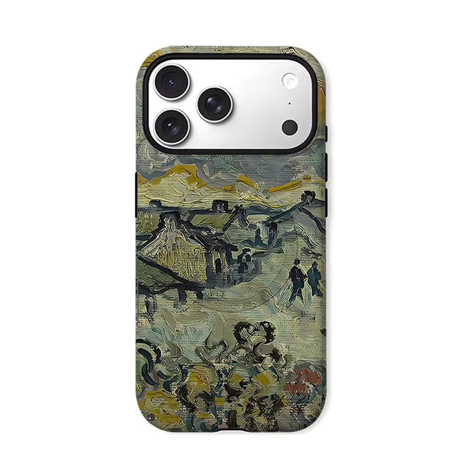 CaseChic Matte Bumper Hülle mit MagSafe für iPhone 17 16 15 14 Plus Pro Max, Stoßfeste PC-Schutzhülle im Vincent-Stil, Mehrfarbig - Bild 5