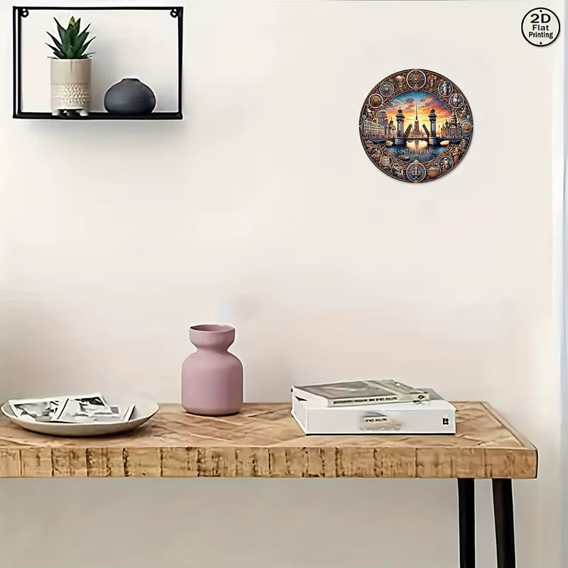 HERMITAGE Metall-Wandkunst Sonnenuntergang-Stadtlandschaft Wanddekoration Höhe: 20,3 cm - Bild 3
