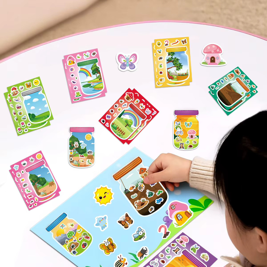 GOGOTU Cartoon Outdoor Flaschenwelt Puzzle-Aufkleber, Tiere, Natur, Bunt / Mehrfarbig - Bild 2
