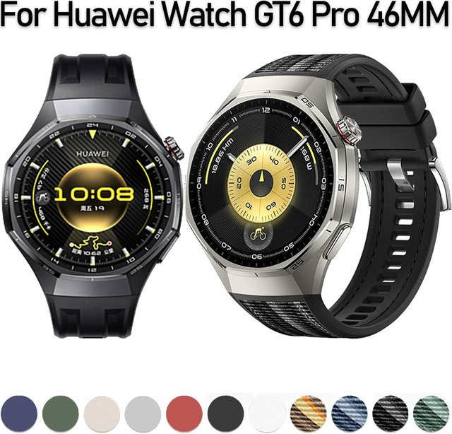 Huawei Uhrenarmband Silikon, Schwarz, Unisex - Bild 1