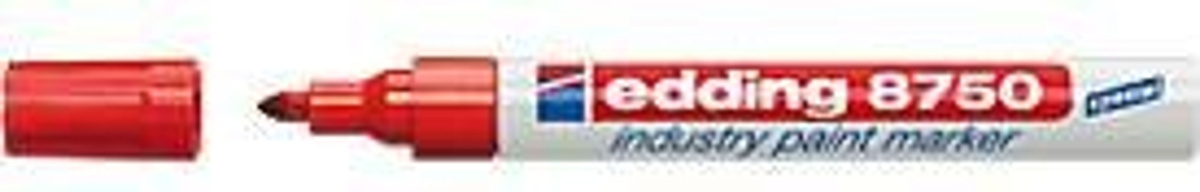 Edding Industrie-Lackmarker 8750 Permanent Marker mit Bullet-Spitze in Rot - Bild 2