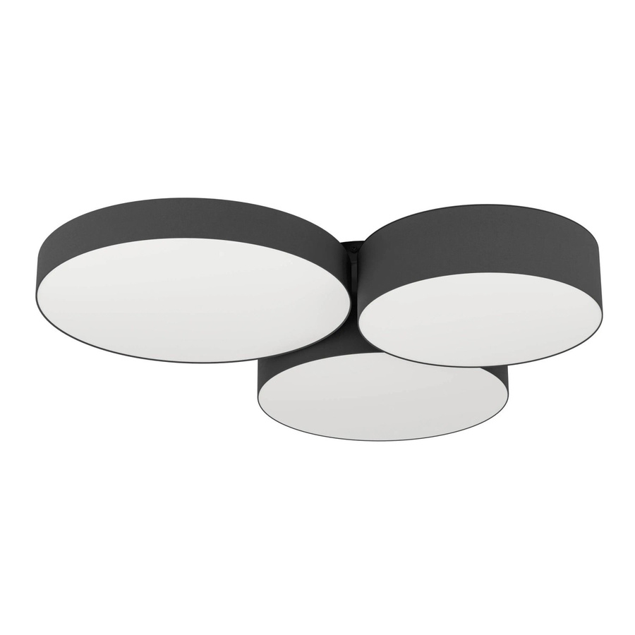 Eglo LED-Deckenleuchte Barbano-Z RGB/CCT in Schwarz-Weiß, dimmbar mit Fernbedienung und Timer, B: 62,2 cm, T: 58 cm - Bild 2