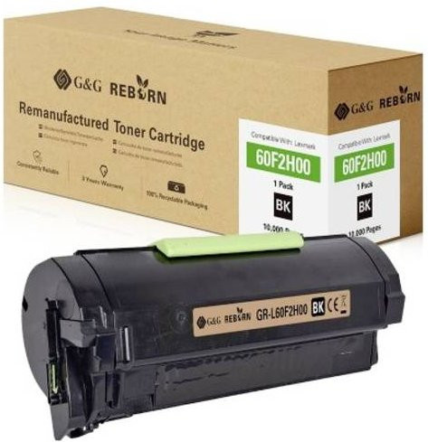 G&G Toner Cartridge Schwarz kompatibel mit Lexmark 602H, remanufactured, Reichweite 10000 Seiten - Bild 1