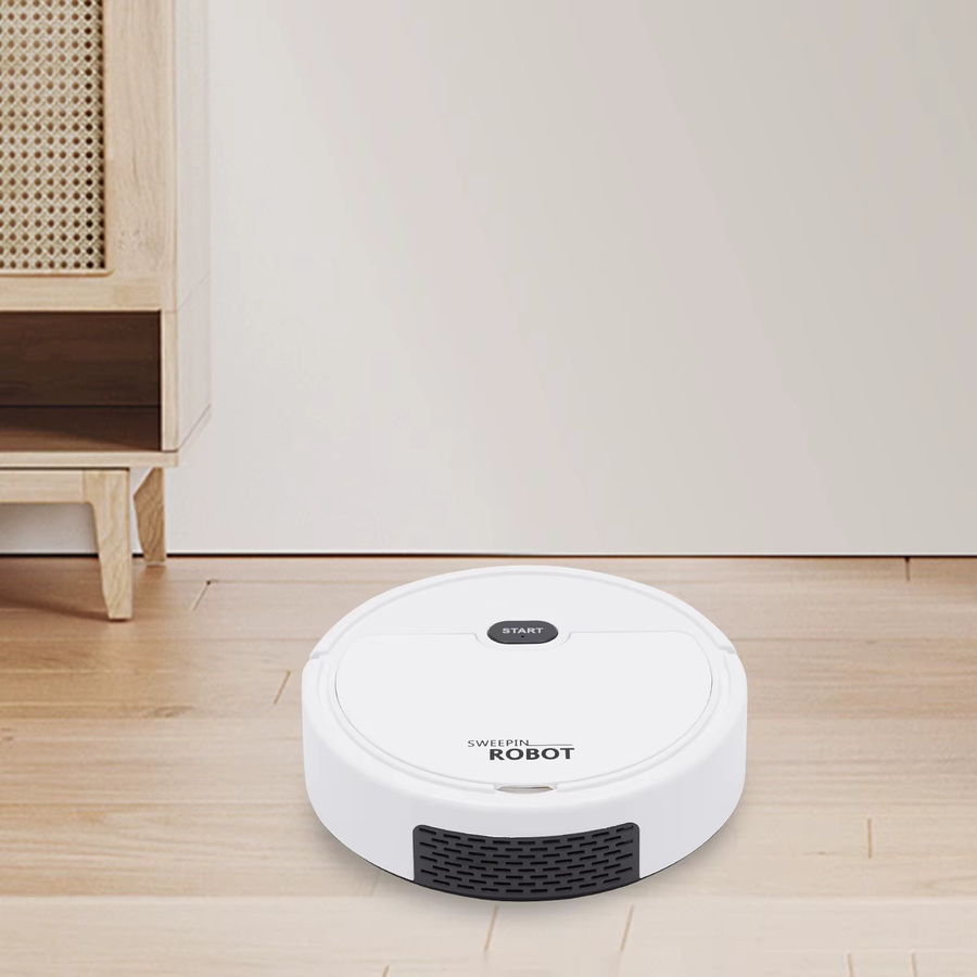 Bymaocar Intelligenter 3-in-1 Kehrroboter-Staubsauger in Weiß für Hartböden, Teppiche und Tierhaare mit 30 Minuten Laufzeit - Bild 2