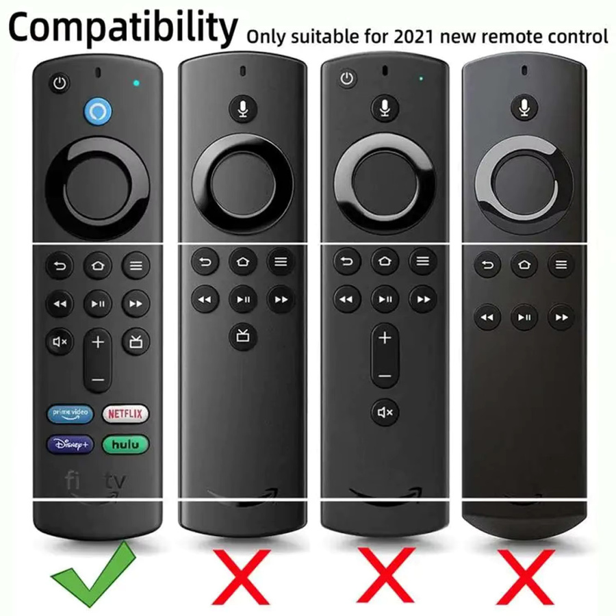 WESOPRO Silikonhülle für Fire TV Stick 4K MAX, 3. Gen und 4K 2021 Fernbedienung in Schwarz, Anti-Drop und staubdicht - Bild 1