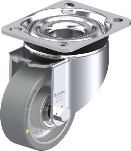 Blickle Lenkrolle LK-ALTH 80K-AS in Silber und Grau mit 80 mm Rad-Durchmesser und 200 kg Tragfähigkeit - Bild 1